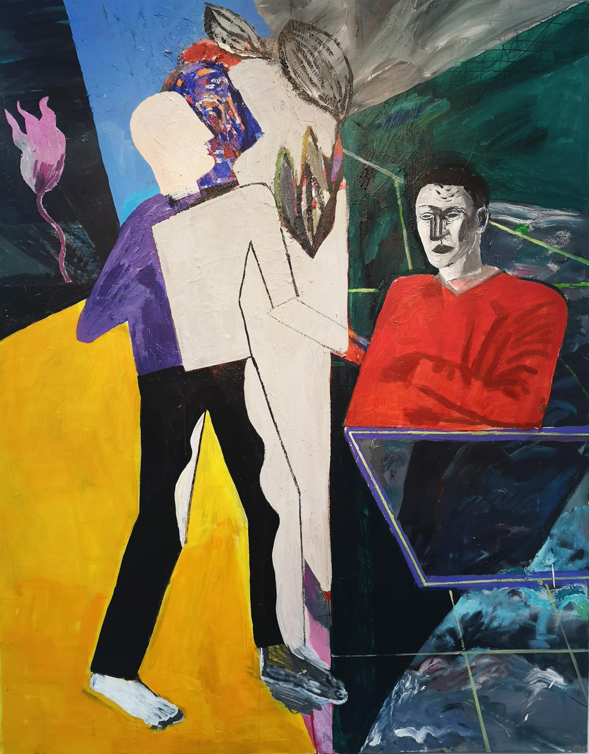 Bez tytułu / 180 × 140 cm / akryl, olej na płótnie / 2023