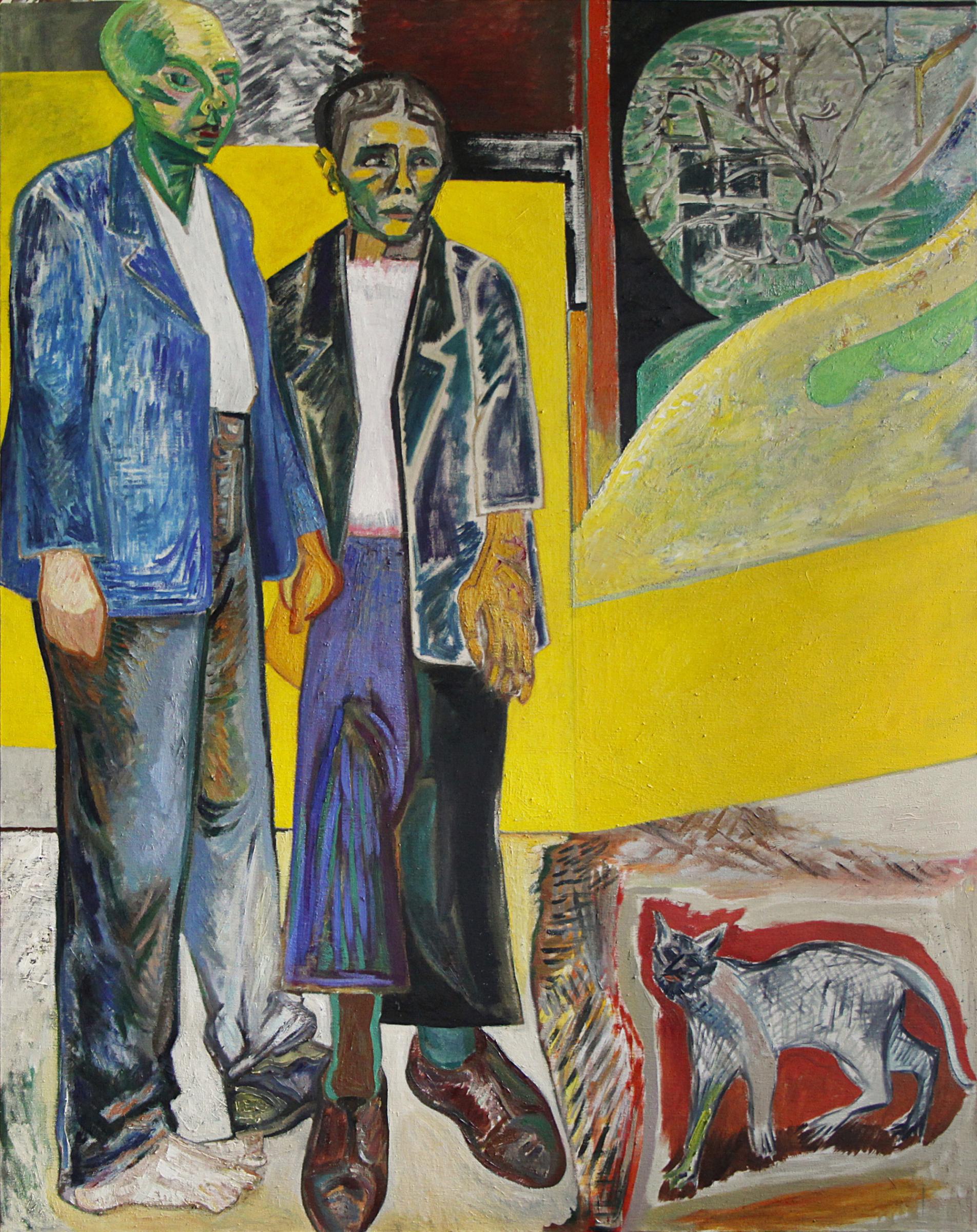 Portret małżeński pana V i pani M / 187 × 147 cm / olej na płótnie / 2024
