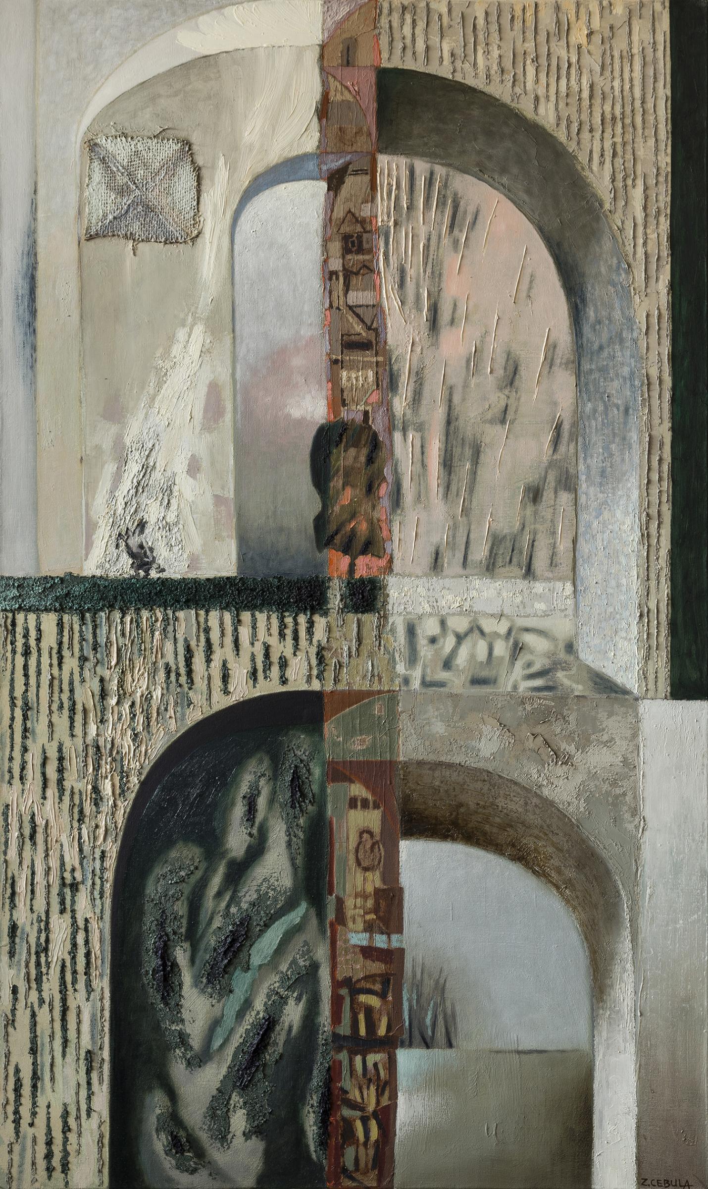 Wieloryb w Katedrze – Droga do Damaszku / olej na płótnie / 135 × 81 cm / 2016-18