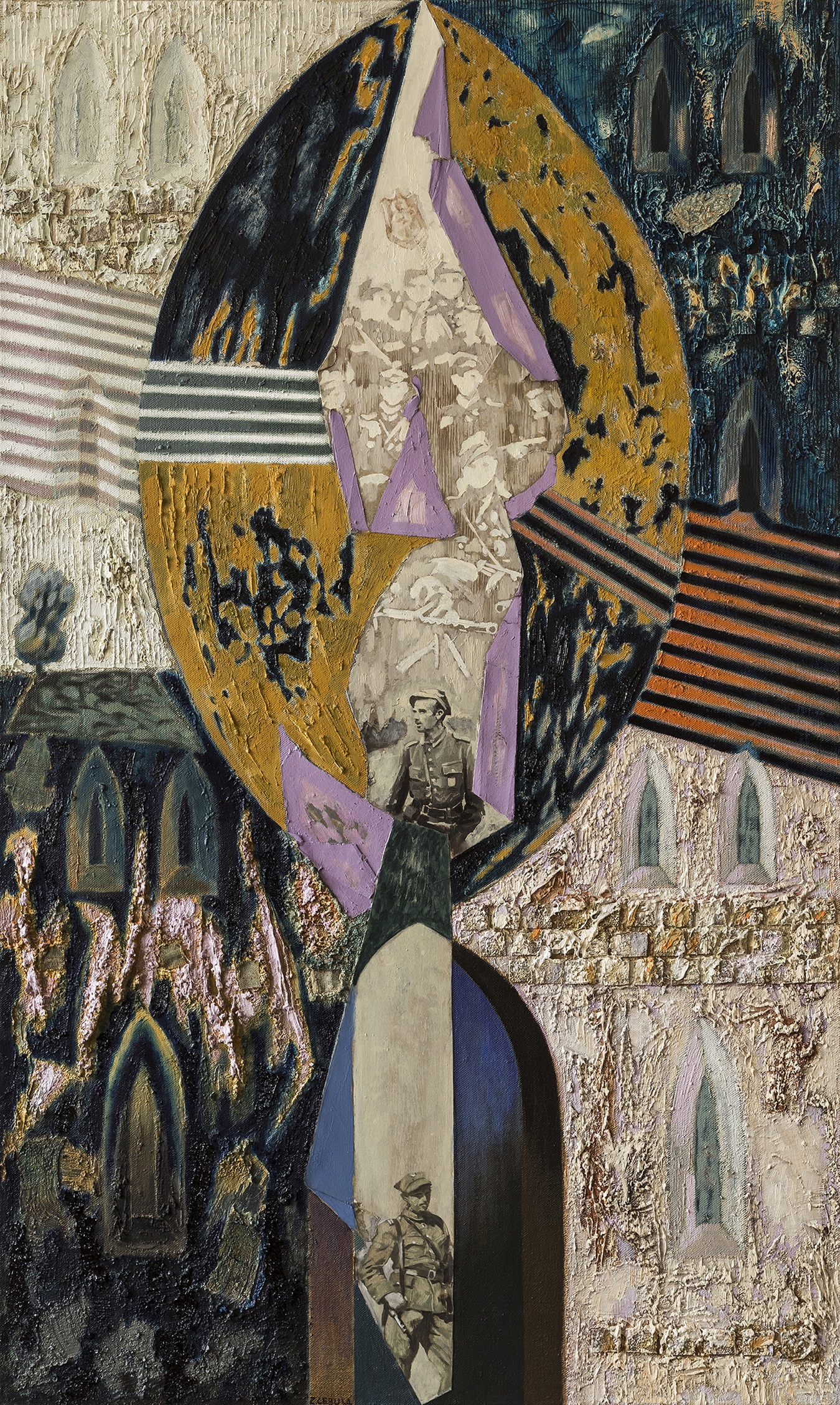 Wieloryb w Katedrze – Mandorla / olej na płótnie / 135 × 81 cm / 2016-18